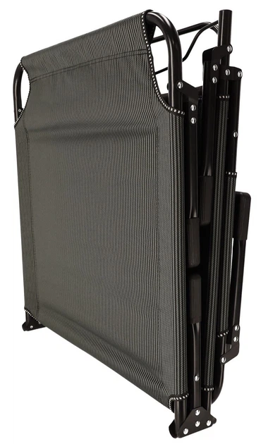 Розкладне ліжко Hedo Premium туристичне 68 x 193 x 30 см Чорне 96885 (5904041121609) - зображення 4