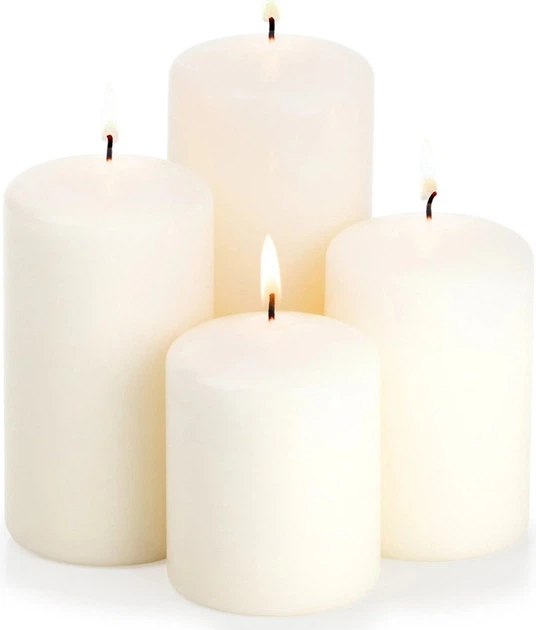 Набір свічок Home & Styling Collection білі без запаху 4 шт (8721037610698) - зображення 3