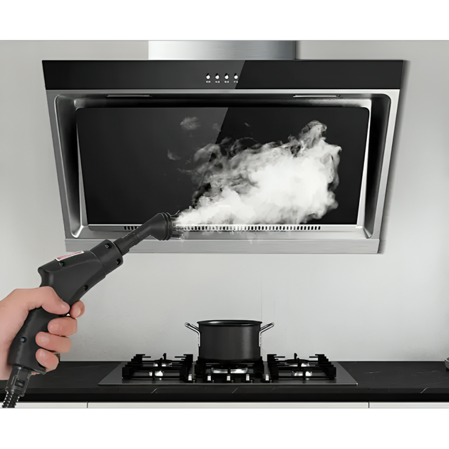 Пароочиститель парогенератор ручной с работой от сети насадками 6 штук для уборки дома гостиной кухни 350 мл 1200 Вт (482631-Prob) Белый - изображение 4