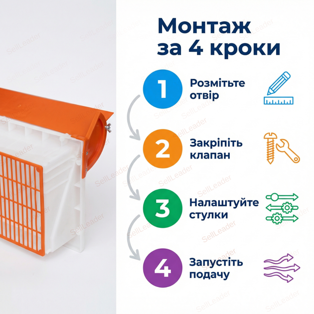 Клапан приточный 1500 м3/час для фермы свинарника птичника сервопривод 600x325х160мм с дефлектором - изображение 8