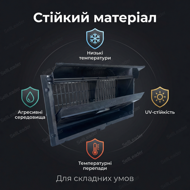 Клапан вентиляционный 600×325 мм с дефлектором для свинарника коровника фермы глубина 160 мм сервопривод 24В - изображение 7