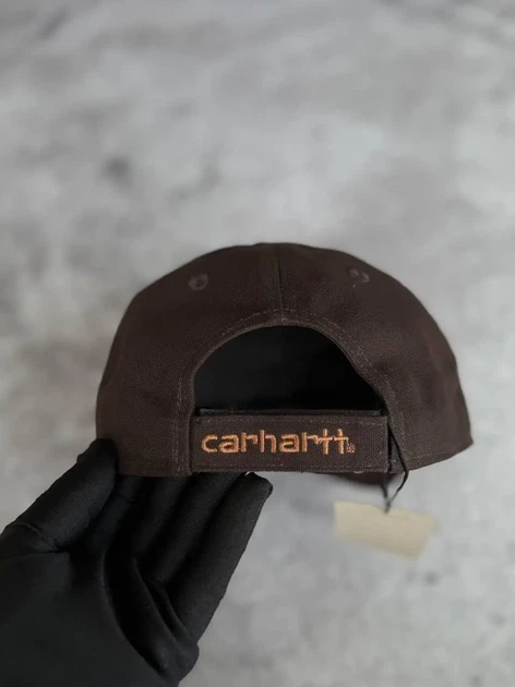 Кепка бавовняна Carhartt бейсболка унісекс всесезонна на кожен день One Size коричневого кольору - Фото 5 Кепка бавовняна Carhartt бейсболка унісекс всесезонна на кожен день One Size коричневого кольору - изображение 5