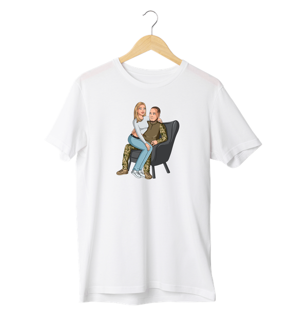 Футболка Ponty Shop з вашим фото «Кохання» - Білий - S - Фото 1 Футболка Ponty Shop з вашим фото «Кохання» - Білий - S - изображение 1