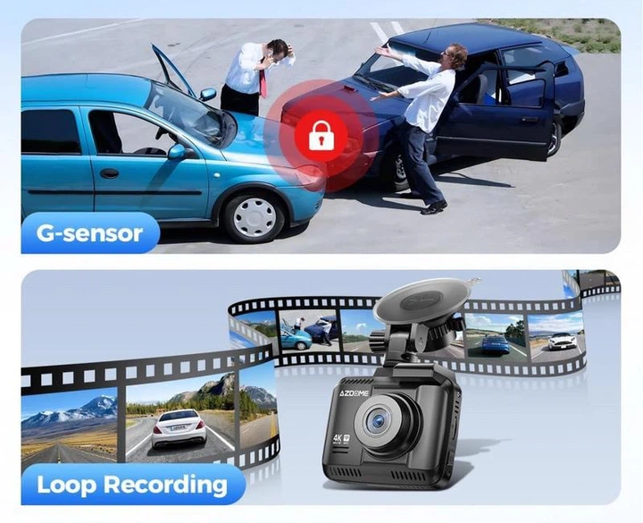 Автомобильный видеорегистратор Azdome GS63H Pro, 4K UHD, Wi-Fi 6, GPS, ночное видение, IPS 2,4” - изображение 2