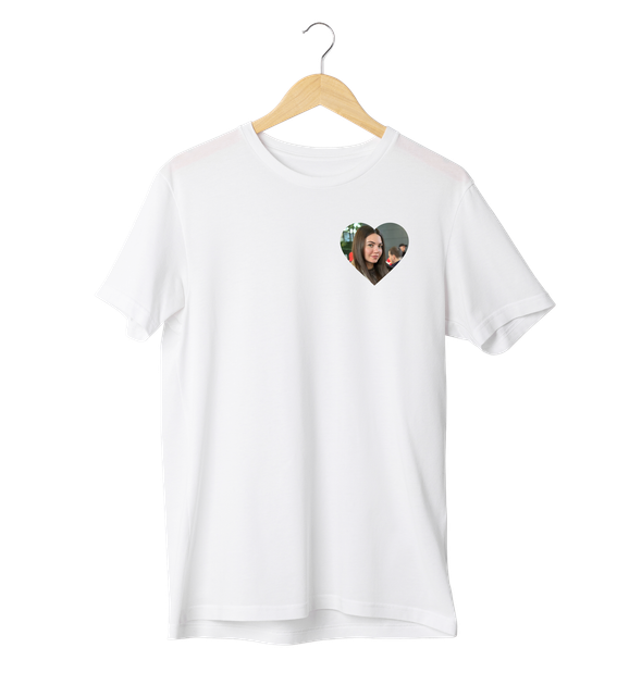 Футболка Ponty Shop з вашим фото "На серці" - Білий - XL - Фото 1 Футболка Ponty Shop з вашим фото "На серці" - Білий - XL - изображение 1