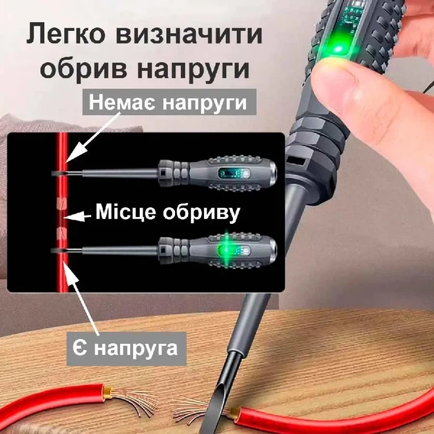 Отвертка индикатор Aneng B05 2шт в наборе с прямым и крестообразным типом шлица - Фото 2 Отвертка индикатор Aneng B05 2шт в наборе с прямым и крестообразным типом шлица - изображение 2