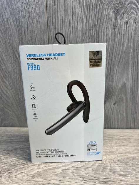 Bluetooth гарнитура модель Xicami wireless headset F990 Black с активным шумоподавлением - Фото 4 Bluetooth гарнитура модель Xicami wireless headset F990 Black с активным шумоподавлением - изображение 4