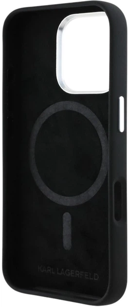 Etui Karl Lagerfeld Silicone Karl&Choupette Sketch MagSafe do iPhone 16 Pro Black (3666339462246) - obraz 7