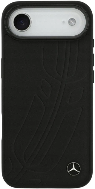 Etui Mercedes Leather Large Laurel Leave MagSafe do iPhone Air Black (3666339507442) - obraz 2