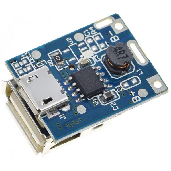 Мини-модуль питания-зарядки от 18650 с USB-microUSB 1А - 415294 - изображение 2