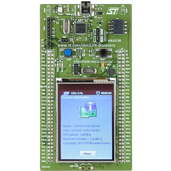 Плата розробника STM32F429I-DISC1 - 415203 - Фото 2 Плата розробника STM32F429I-DISC1 - 415203 - зображення 2
