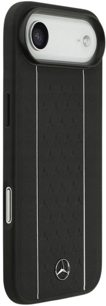 Etui Mercedes Leather Star Pattern Stripes MagSafe do iPhone Air Black (3666339508326) - obraz 5