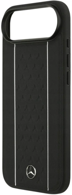 Etui Mercedes Leather Star Pattern Stripes MagSafe do iPhone Air Black (3666339508326) - obraz 6