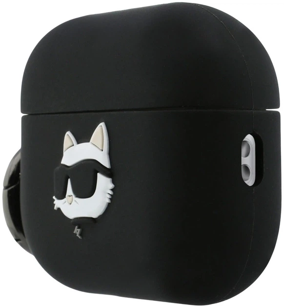 Чехол Karl Lagerfeld Silicone Choupette Head 3D для Apple AirPods Pro 3 Black (3666339574895) - зображення 2