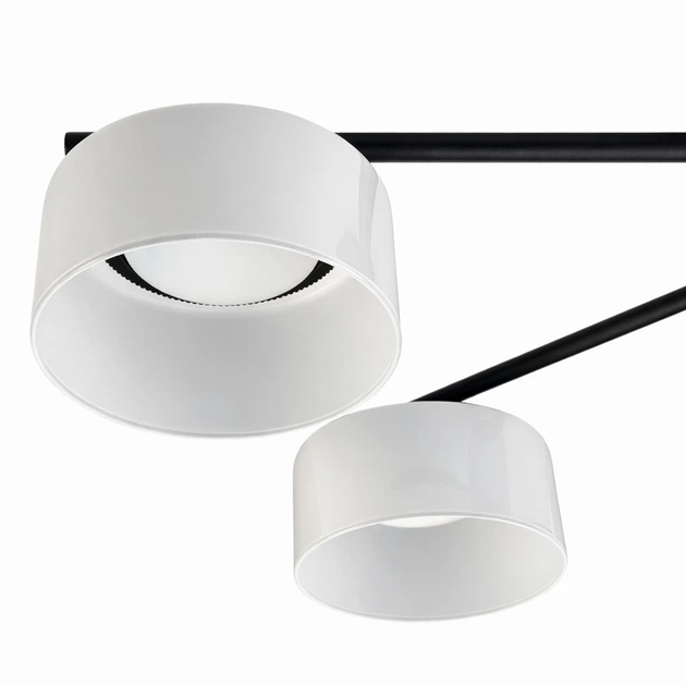 Люстра потолочная DUSHA MS228 - 8 x GX53 черный/молочный LIGHT SET - изображение 2