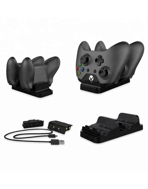 Зарядна док-станція з 2 перезаряджуваними акумуляторами для Xbox One (чорна) - Фото 2 Зарядна док-станція з 2 перезаряджуваними акумуляторами для Xbox One (чорна) - изображение 2