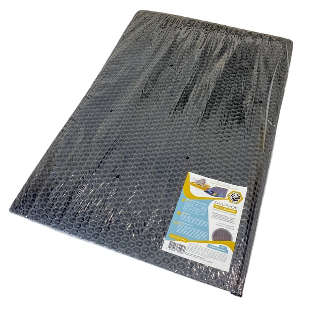 Килимок двошаровий для котячого лотка (туалета) "CAT IN BOX" EVA Cat mat 60х40 см чорний - зображення 5
