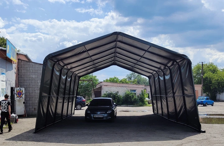 Каркасный ангар-склад ПВХ 12×7 м 650 г/м² - изображение 3