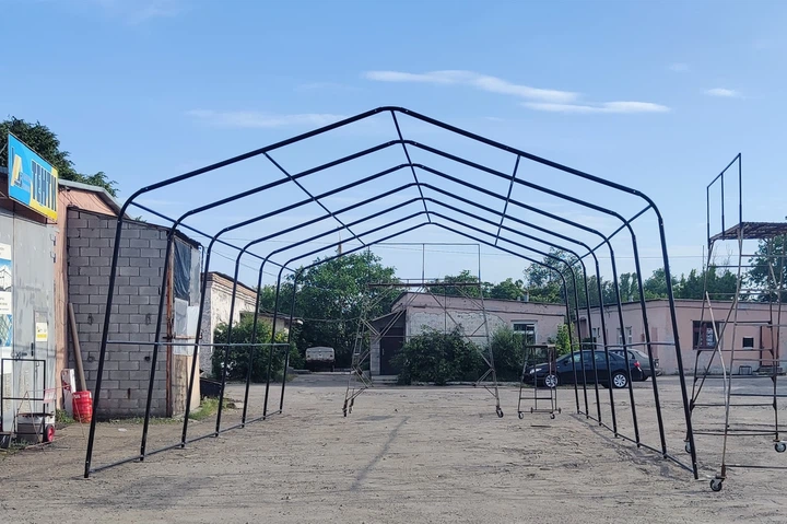 Каркасный ангар-склад ПВХ 12×7 м 650 г/м² - изображение 7