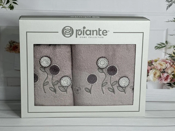 Подарочный набор полотенец Piante Home 100% Хлопок 7815 - Фото 3 Подарочный набор полотенец Piante Home 100% Хлопок 7815 - изображение 3