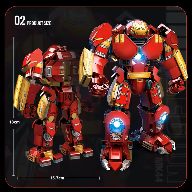 Конструктор Залізна людина Hulkbuster (Халкбастер) Mark 44,781 деталь - зображення 3