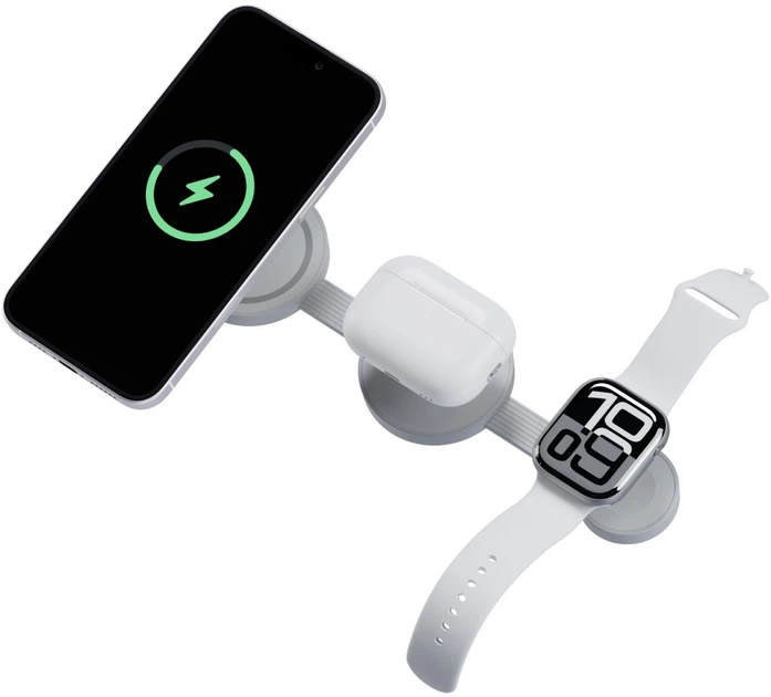 Bezprzewodowa ładowarka Energea Bazic GoMag Trio 2 15W Grey (GM-TRIO2-GRY) - obraz 4