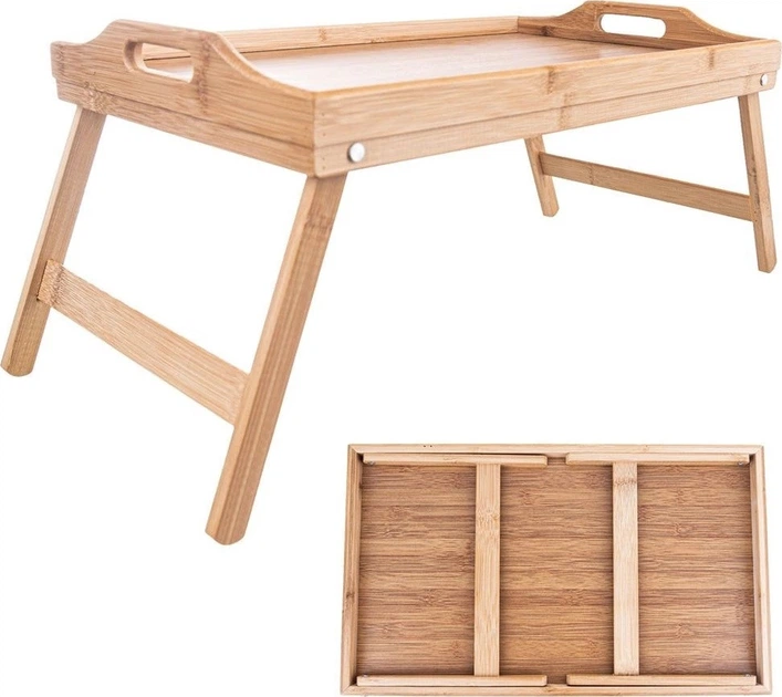 Stolik śniadaniowy Orion bambusowy składany 50 x 30 x 24.5 cm (8592381174910) - obraz 2