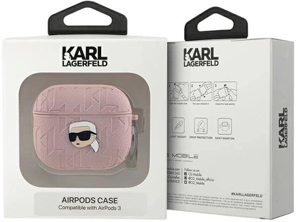 Чехол Karl Lagerfeld Monogram Karl Head для Apple AirPods 3 Pink (3666339283773) - Фото 3 Чехол Karl Lagerfeld Monogram Karl Head для Apple AirPods 3 Pink (3666339283773) - изображение 3