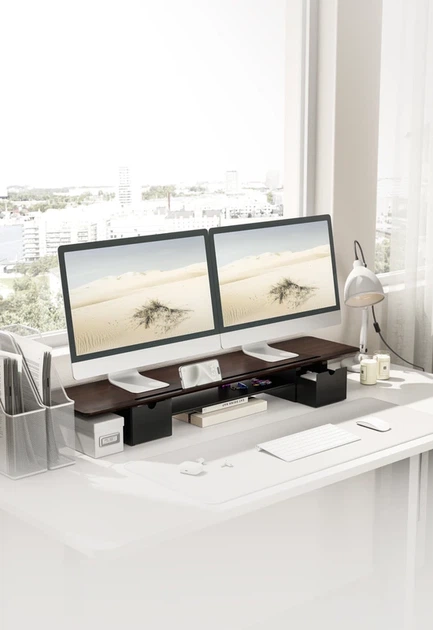 Настільна підставка для монітора OfficePro MR177DW Dark Wood/Black - изображение 6
