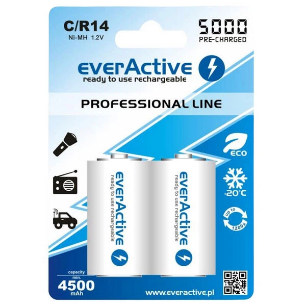 Аккумулятор everActive С/HR14 - 401611 - Фото 2 Аккумулятор everActive С/HR14 - 401611 - изображение 2