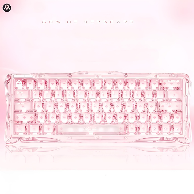 Клавиатура игровая проводная GravaStar Mercury V60 - Crystal Rose - изображение 2