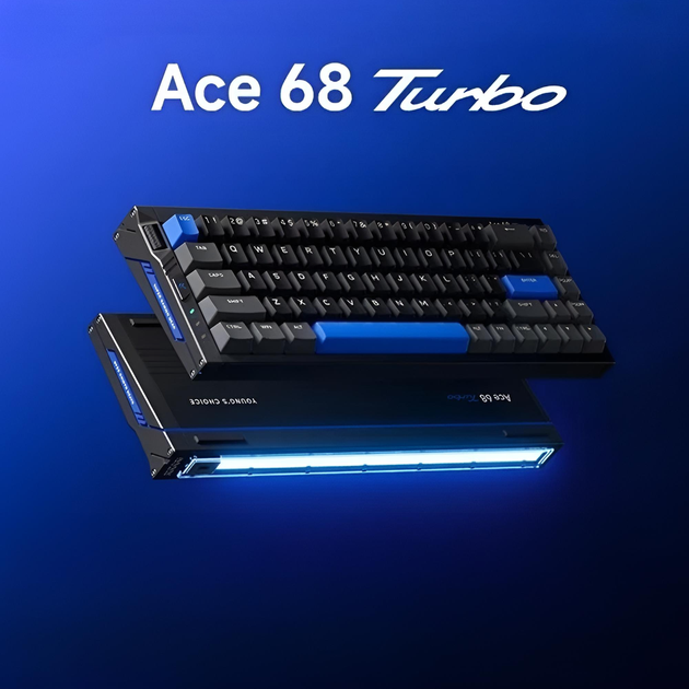 Клавіатура ігрова MCHOSE Ace 68 Turbo магнітна дротова Mount Tai Magnetic Switch GT, Cyber Black - зображення 4