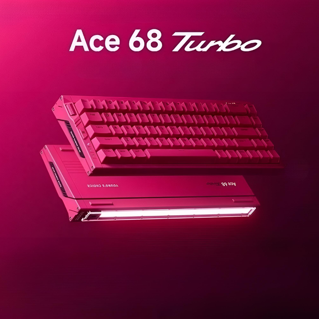 Клавиатура игровая MCHOSE Ace 68 Turbo магнитная проводная Mount Tai Magnetic Switch GT, Berry Red - изображение 4