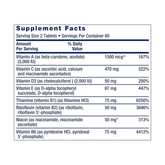 Мультивитамины, две в день, Two-Per-Day Tablets, Life Extension, 120 таблеток - изображение 4