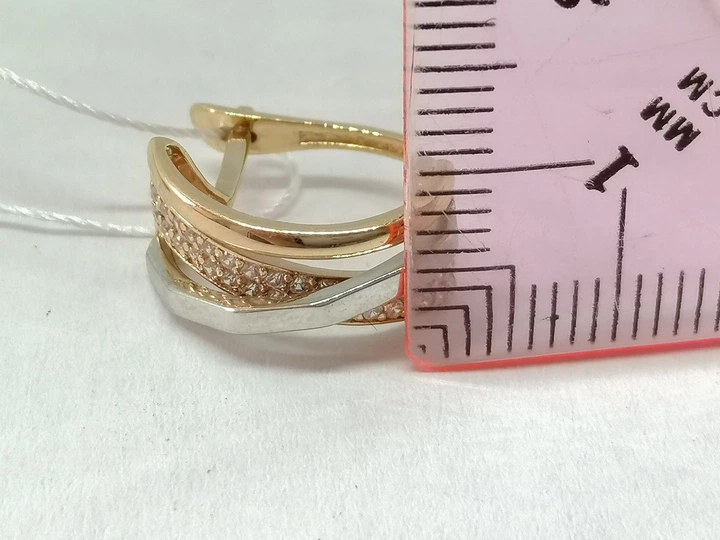Золотые серьги с фианитами. СВ1204КИ - изображение 6
