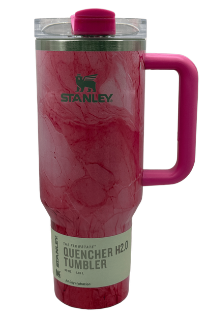 Термос термокружка Stanley Quencher H2.0 Tumbler из нержавеющей стали Pink Marble 1,18 л KT7001922 - изображение 2