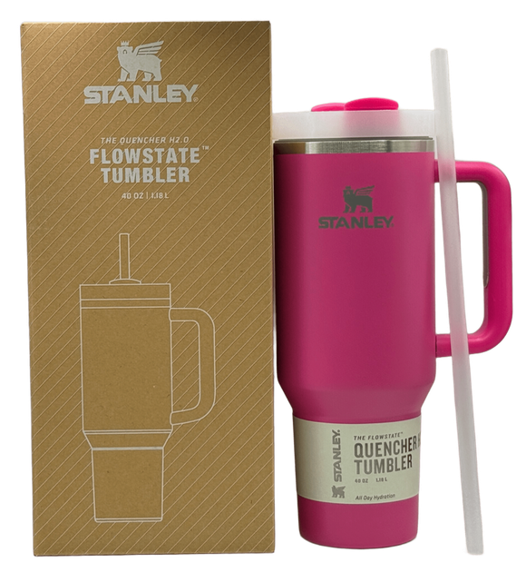 Термос термочашка Stanley Quencher H2.0 Tumbler з нержавіючої сталі Pink 1,18 л KT7001917 - Фото 1 Термос термочашка Stanley Quencher H2.0 Tumbler з нержавіючої сталі Pink 1,18 л KT7001917 - зображення 1