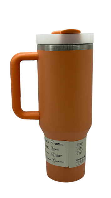 Термос термочашка Stanley Quencher H2.0 Tumbler з нержавіючої сталі Orange 1,18 л KT7001921 - зображення 5