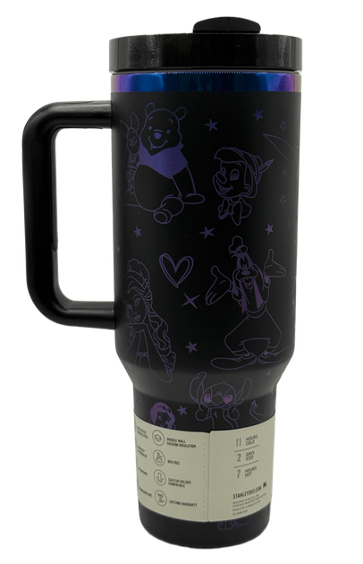 Термос термокружка Stanley Quencher H2.0 Tumbler Black Disney 1,18 л из нержавеющей стали KT7001925 - Фото 4 Термос термокружка Stanley Quencher H2.0 Tumbler Black Disney 1,18 л из нержавеющей стали KT7001925 - изображение 4