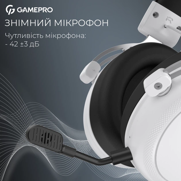 Бездротова ігрова гарнітура GamePro Asgard Skald (HSW160W) - зображення 14