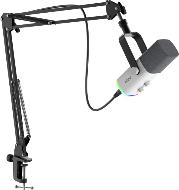 Мікрофон динамічний Fifine AM8TW USB/XLR White - Фото 1 Мікрофон динамічний Fifine AM8TW USB/XLR White - изображение 1