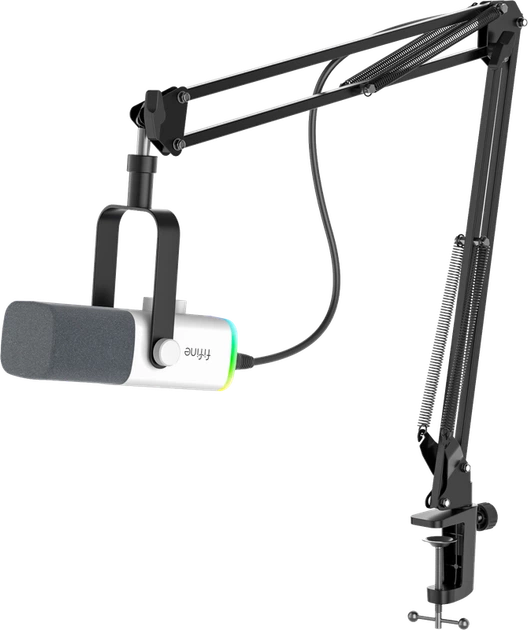 Мікрофон динамічний Fifine AM8TW USB/XLR White - Фото 3 Мікрофон динамічний Fifine AM8TW USB/XLR White - изображение 3