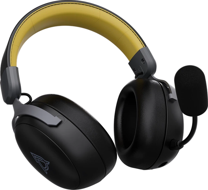 Бездротова ігрова гарнітура Ajazz AHM08 MAX Black Gray Yellow (AHM08-MAX-BGY) - Фото 4 Бездротова ігрова гарнітура Ajazz AHM08 MAX Black Gray Yellow (AHM08-MAX-BGY) - зображення 4