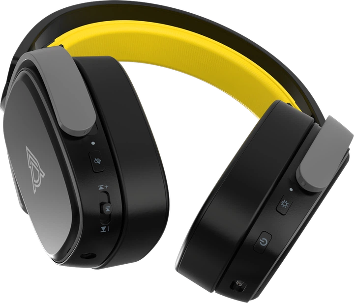 Бездротова ігрова гарнітура Ajazz AHM09 MAX Black Gray Yellow (AHM09-MAX-BGY) - Фото 8 Бездротова ігрова гарнітура Ajazz AHM09 MAX Black Gray Yellow (AHM09-MAX-BGY) - зображення 8