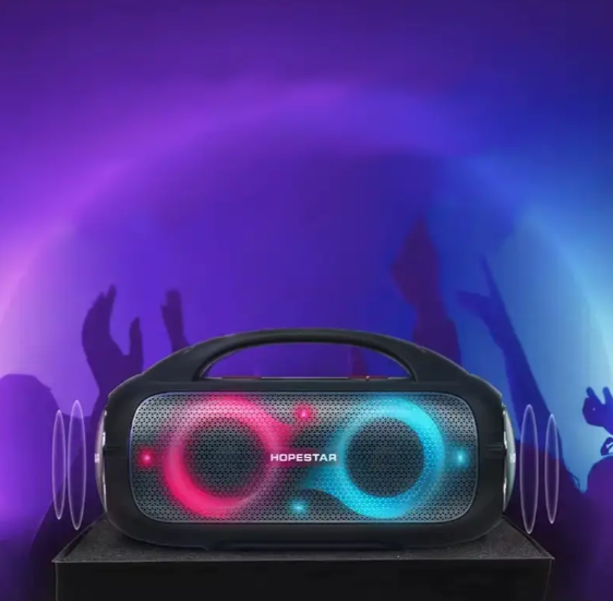 Портативна бездротова колонка Hopestar A50 Party 80W з підтримкою USB/SD/TF з басами та захистом IPX5 - зображення 4
