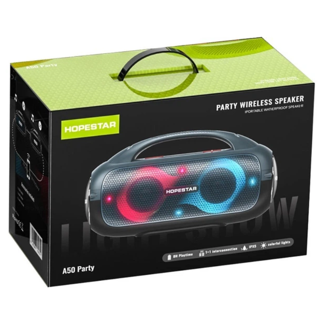 Портативна бездротова колонка Hopestar A50 Party 80W з підтримкою USB/SD/TF з басами та захистом IPX5 - зображення 6