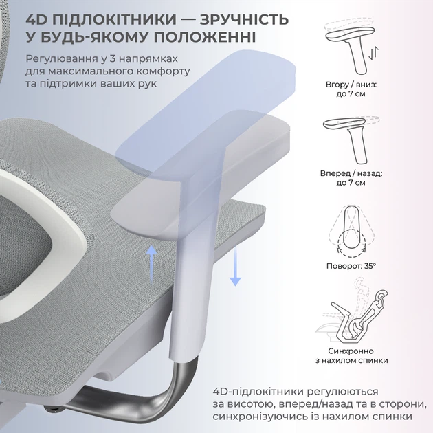 Крісло геймерське Sihoo Xallking X5C Mesh Grey - Фото 13 Крісло геймерське Sihoo Xallking X5C Mesh Grey - зображення 13