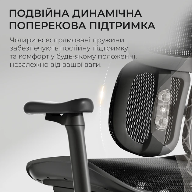 Крісло офісне Sihoo DORO S100 Mesh Black - зображення 9