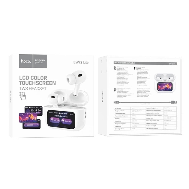 Наушники Гарнитура Bluetooth HOCO EW72 Soar true ANC Noise Reduction С LED дисплеем зарядный бокс - Фото 5 Наушники Гарнитура Bluetooth HOCO EW72 Soar true ANC Noise Reduction С LED дисплеем зарядный бокс - изображение 5