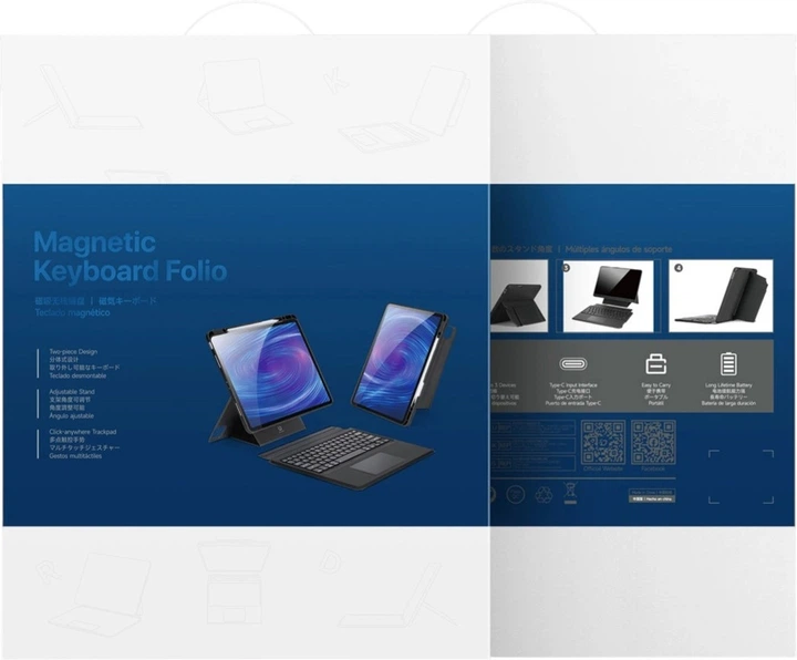 Etui z klawiaturą Dux Ducis DK Series do Samsung Galaxy Tab S10 FE+ Black (6971824155488) - obraz 3